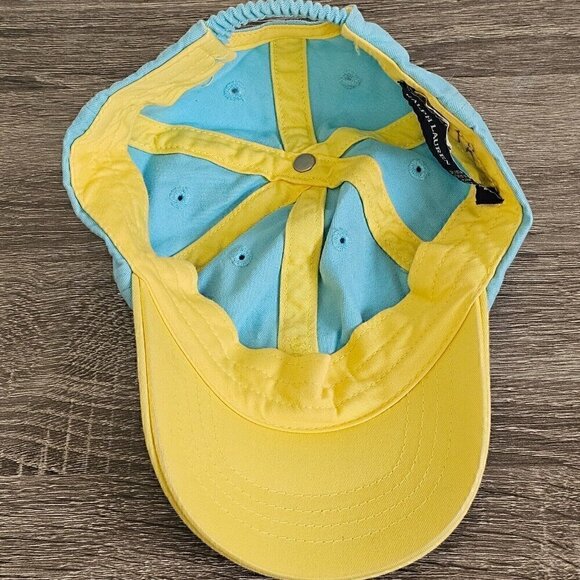 Ralph Lauren Hat Cap Infant Elastic Back Baseball Logo Kids Children Blue Yellow - Picture 7 of 12